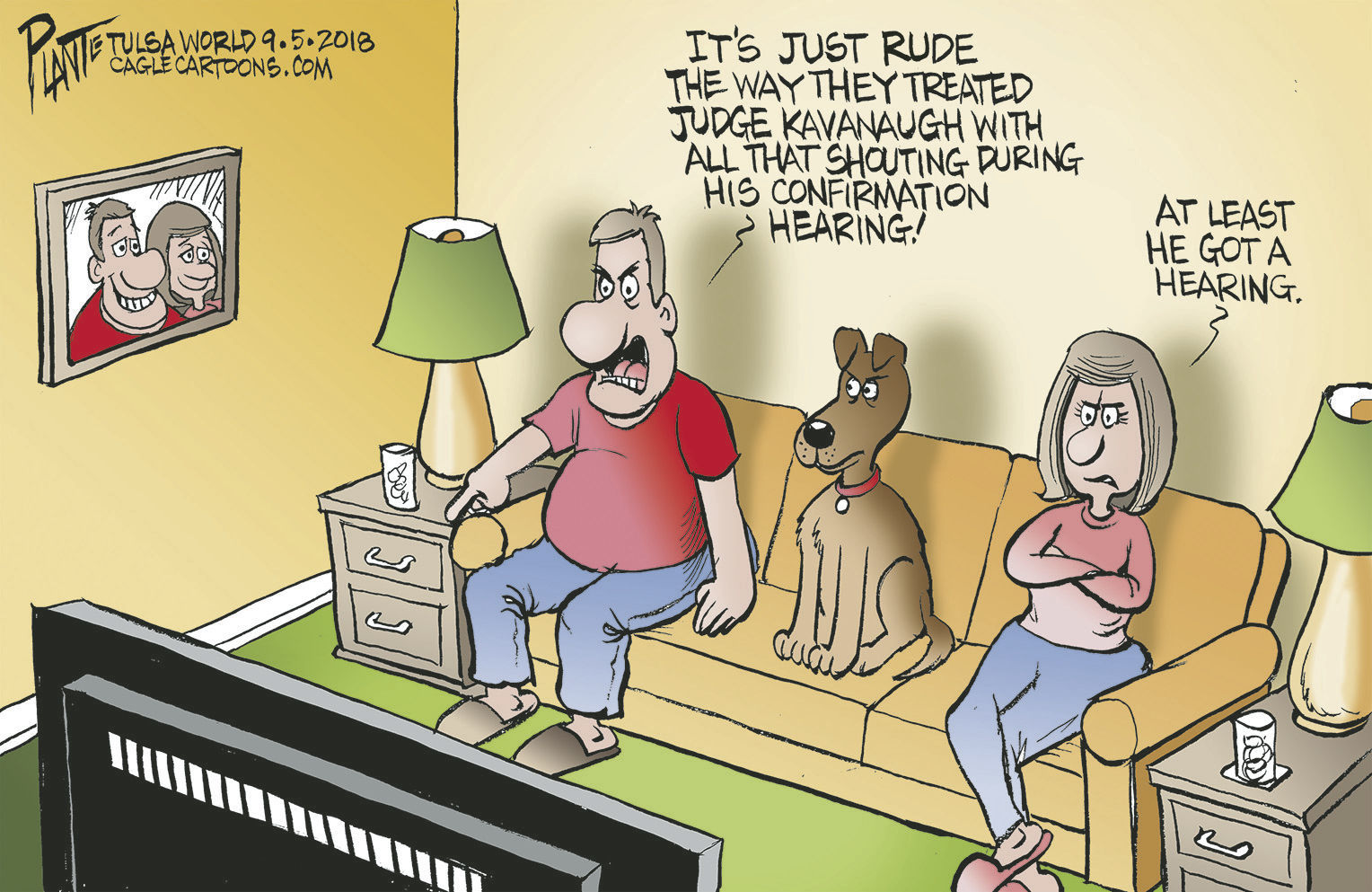Bruce Plante Cartoon: Chaos in Kavanaugh Hearing